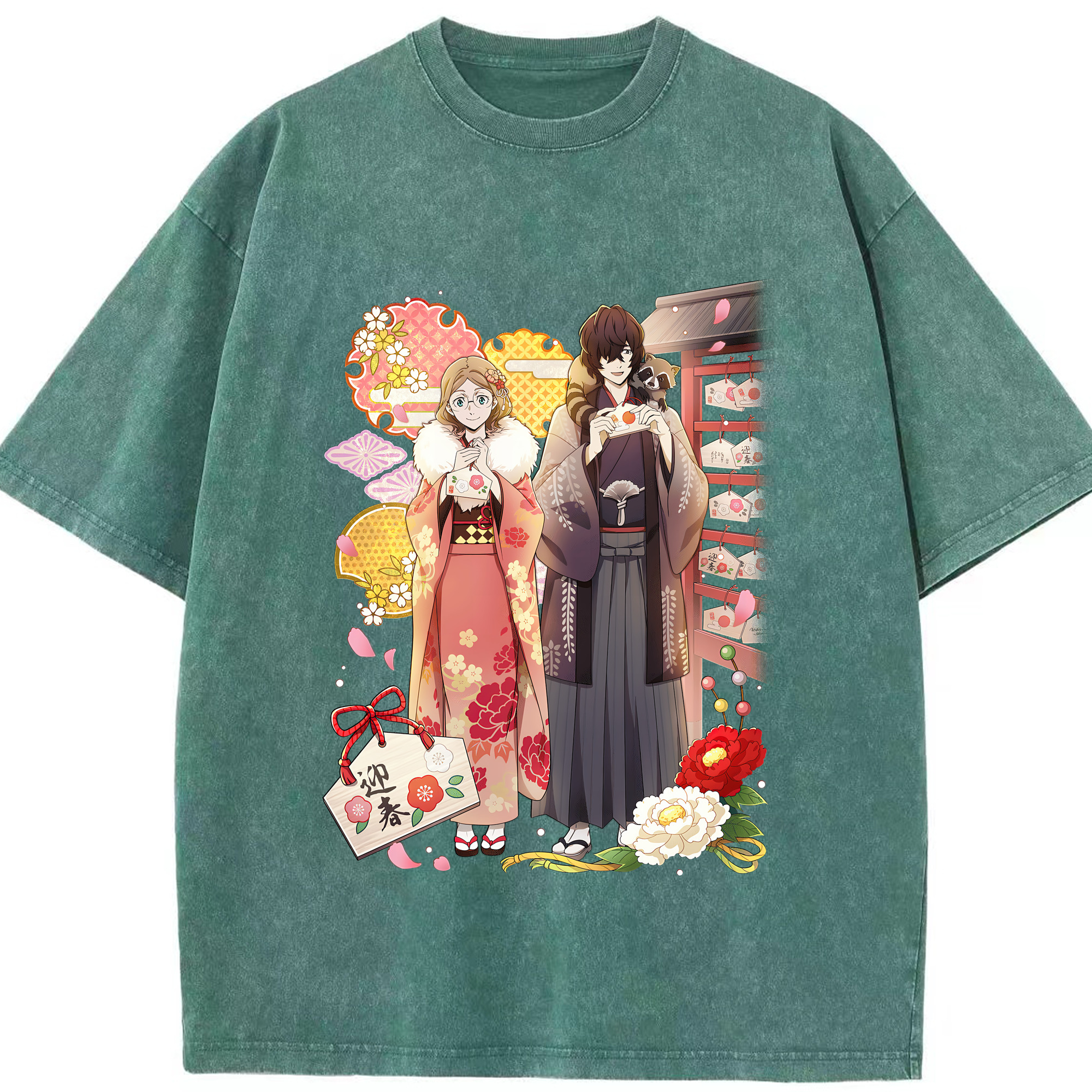 （画像用） 文豪ストレイドッグス Bungo Stray Dogs 綿100% ヴィンテージ風 半袖Tシャツ（フロントプリント）
